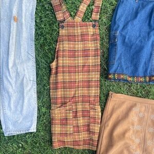Plaid Pinafore Dress